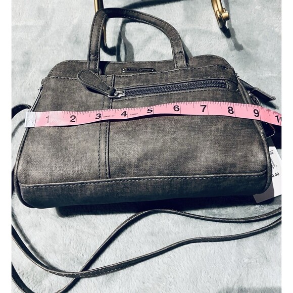 MultiSac Women's Dark Gray Crossbody Dual handles Purse NWT - Picture 5 of 12